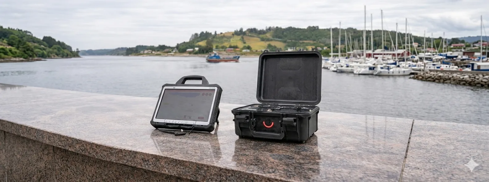 Buzos profesionales en faena de salmonicultura